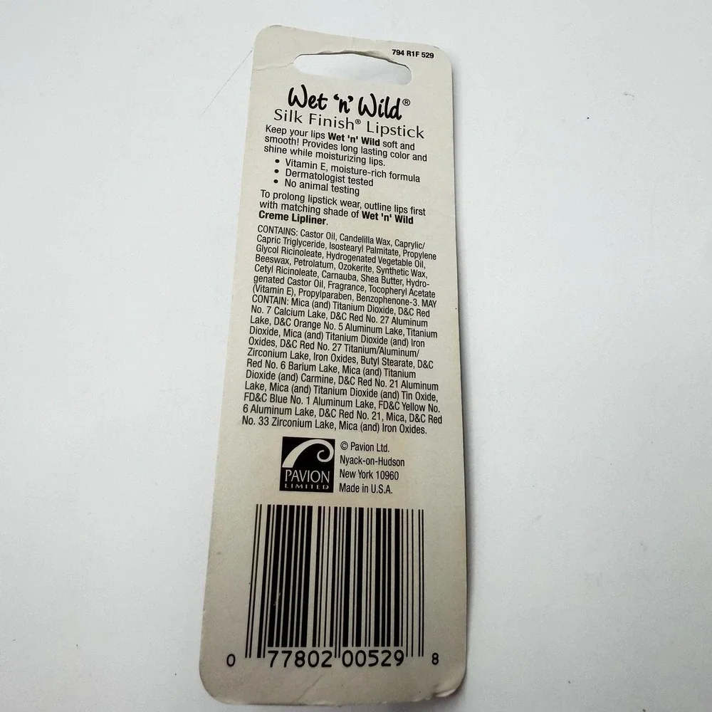 Vtg Wet 'n Wild Silk Finish Lipstick 1990'S Pavion NOS Sealed Blister Pack LOT 5